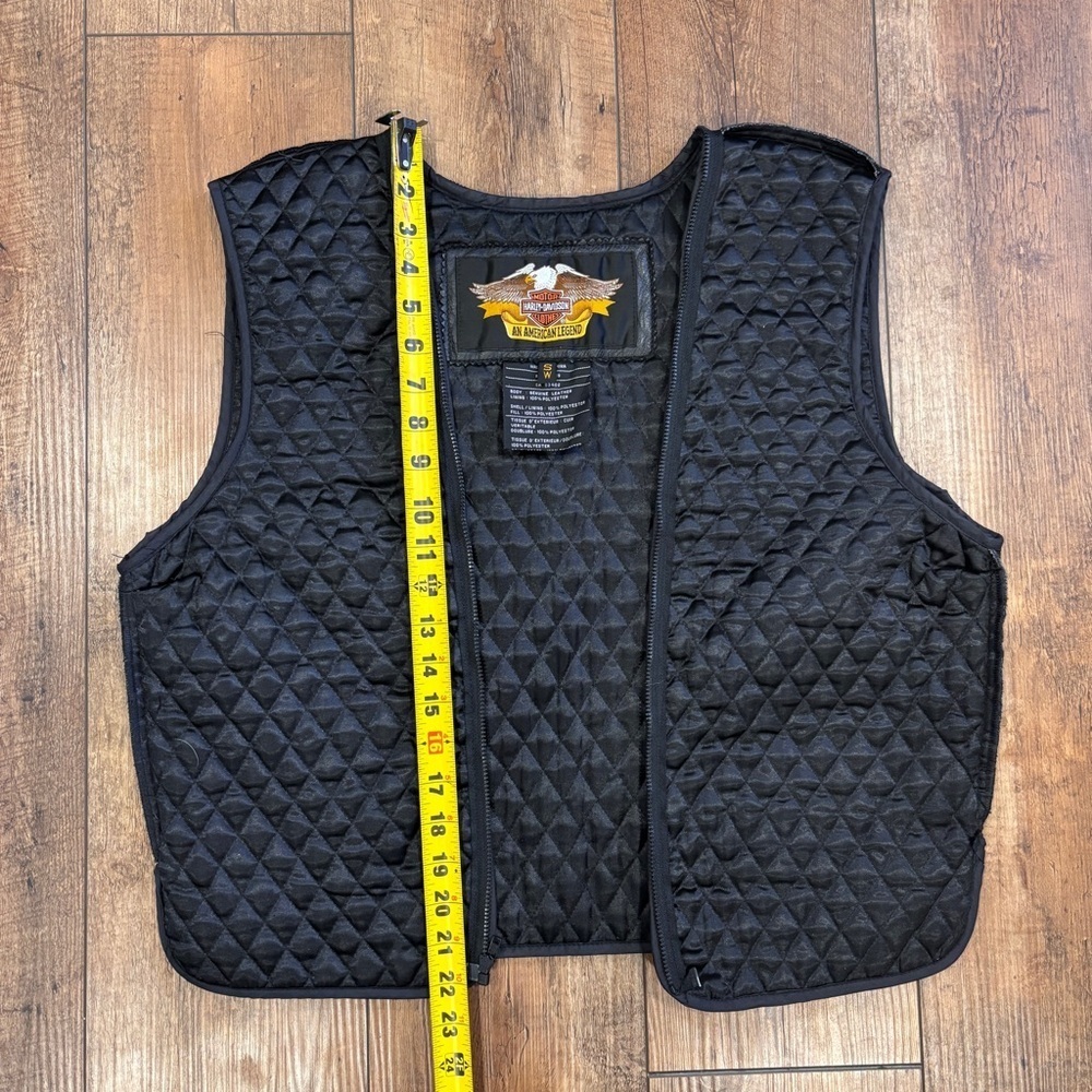 Harley Davidson An American Legend Men's Black Removable Vest Liner Quilted S - Picture 7 of 7